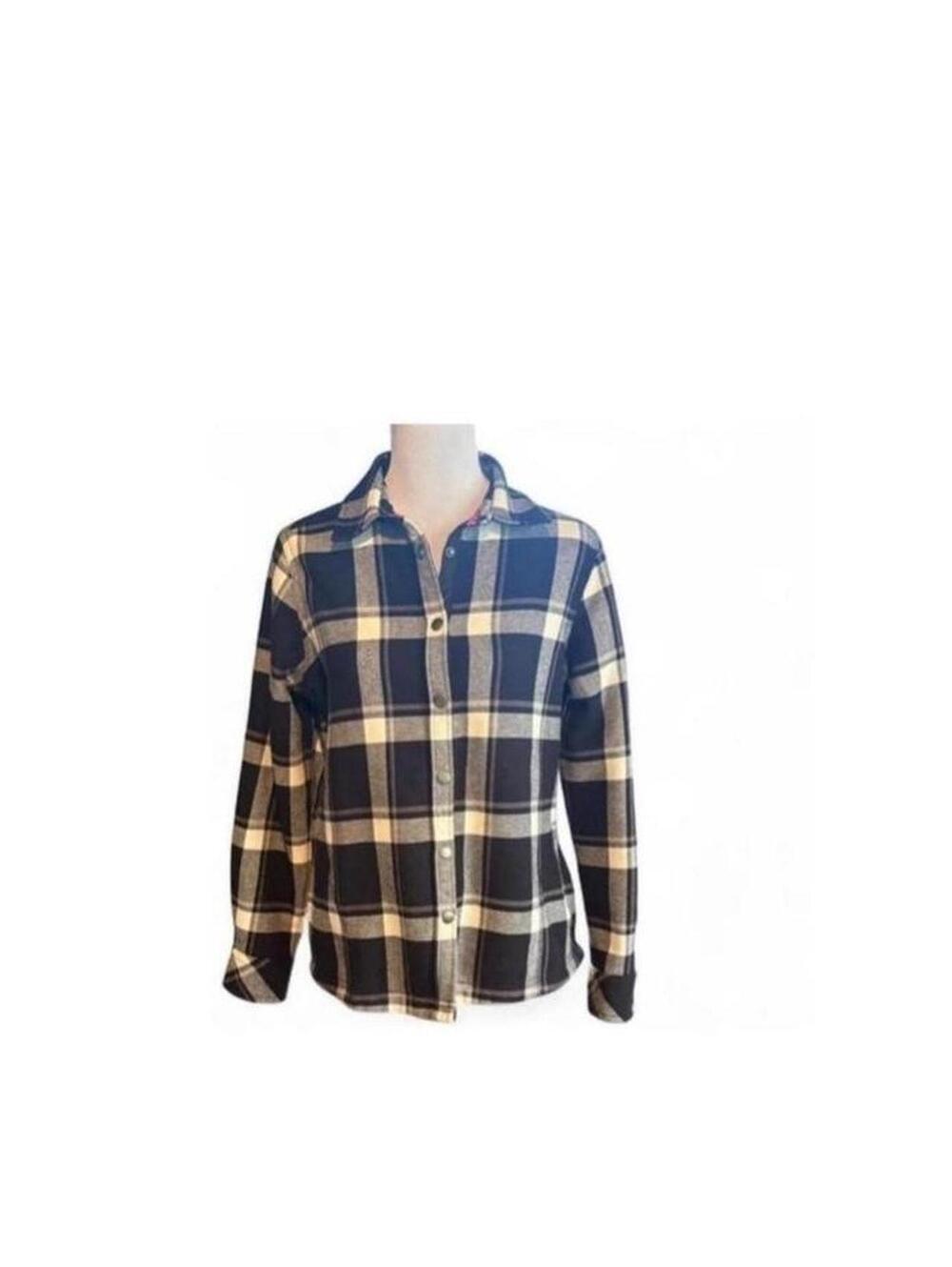 Orvis black + white cotton plaid jacket size small NWOT